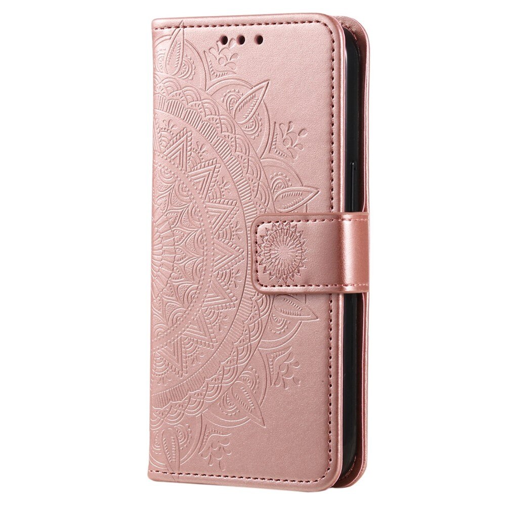 Huawei Mate 50 Pro Handytasche Mandala rosagold