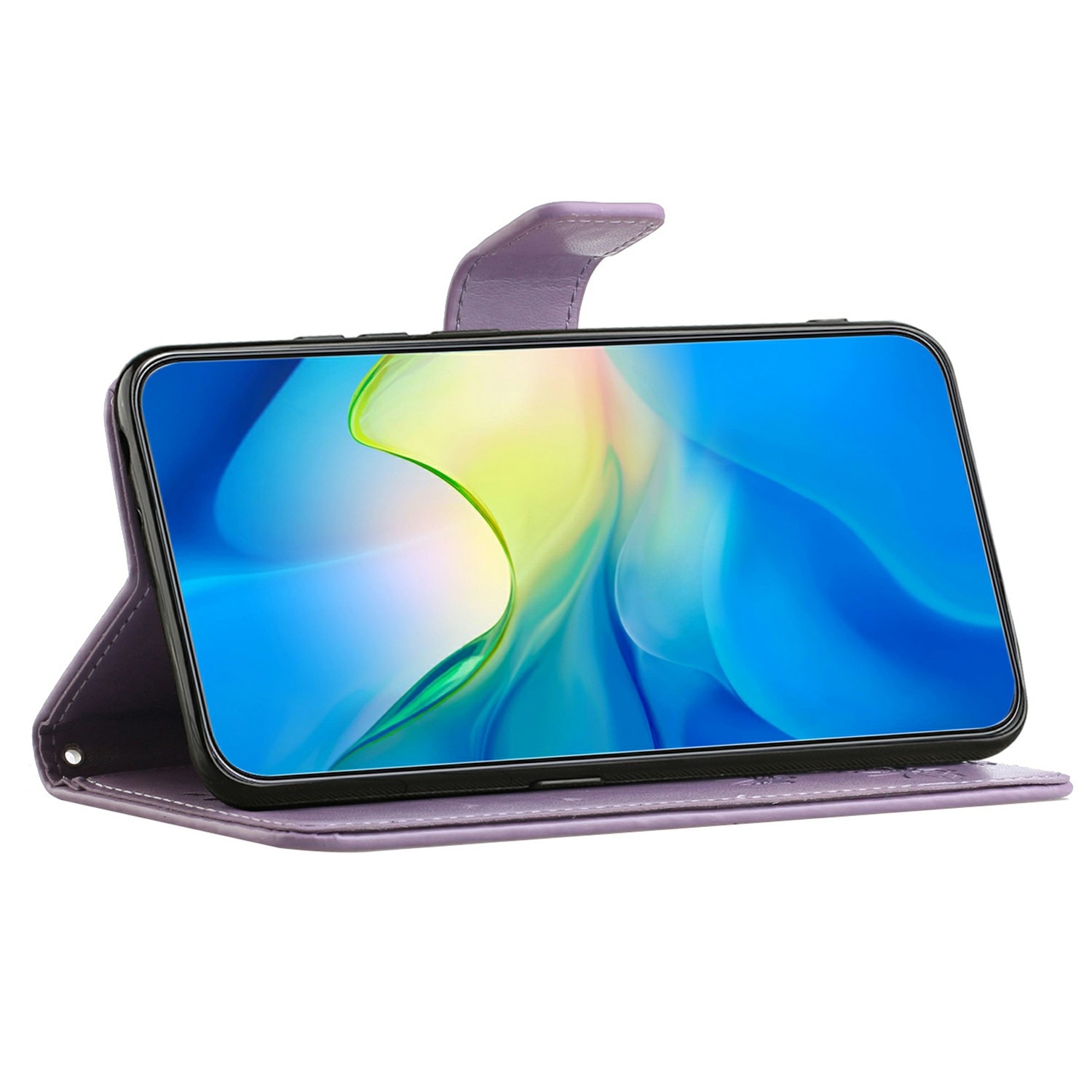 Samsung Galaxy A17 Handyhülle mit Schmetterlingsmuster, Lila
