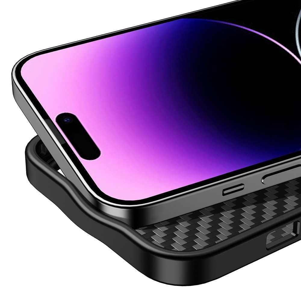iPhone 14 Pro Hybrid-Hülle Kevlar MagSafe Kohlefaser