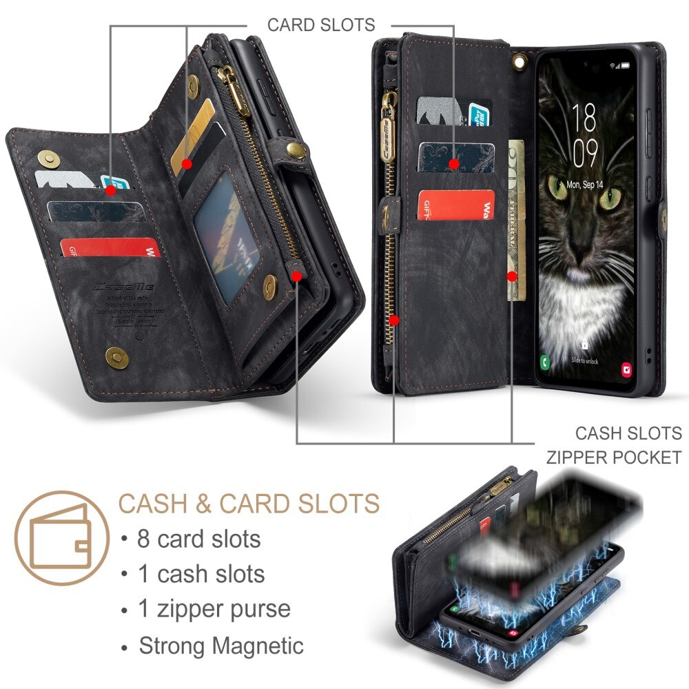 Multi-slot Portemonnaie-Hülle Samsung Galaxy A36 Grau