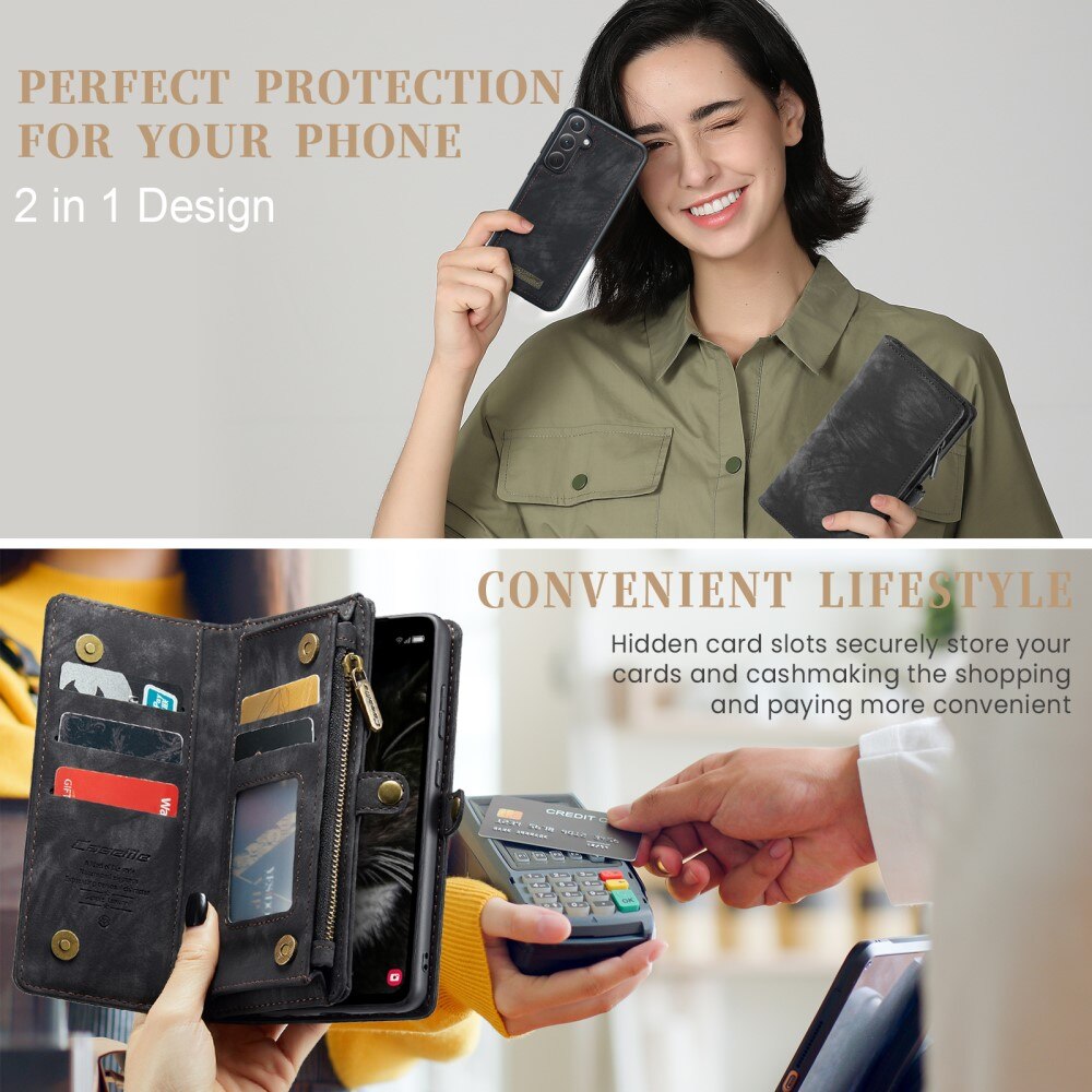 Multi-slot Portemonnaie-Hülle Samsung Galaxy A36 Grau