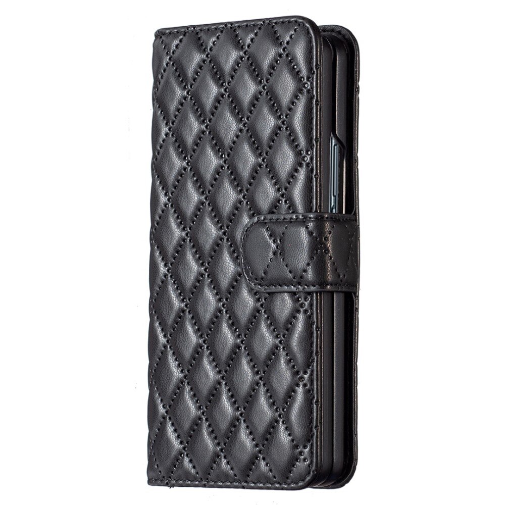 Samsung Galaxy Z Fold 3 Portemonnaie-Hülle Quilted Schwarz