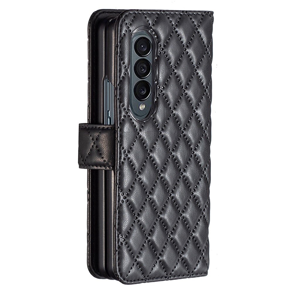 Samsung Galaxy Z Fold 3 Portemonnaie-Hülle Quilted Schwarz