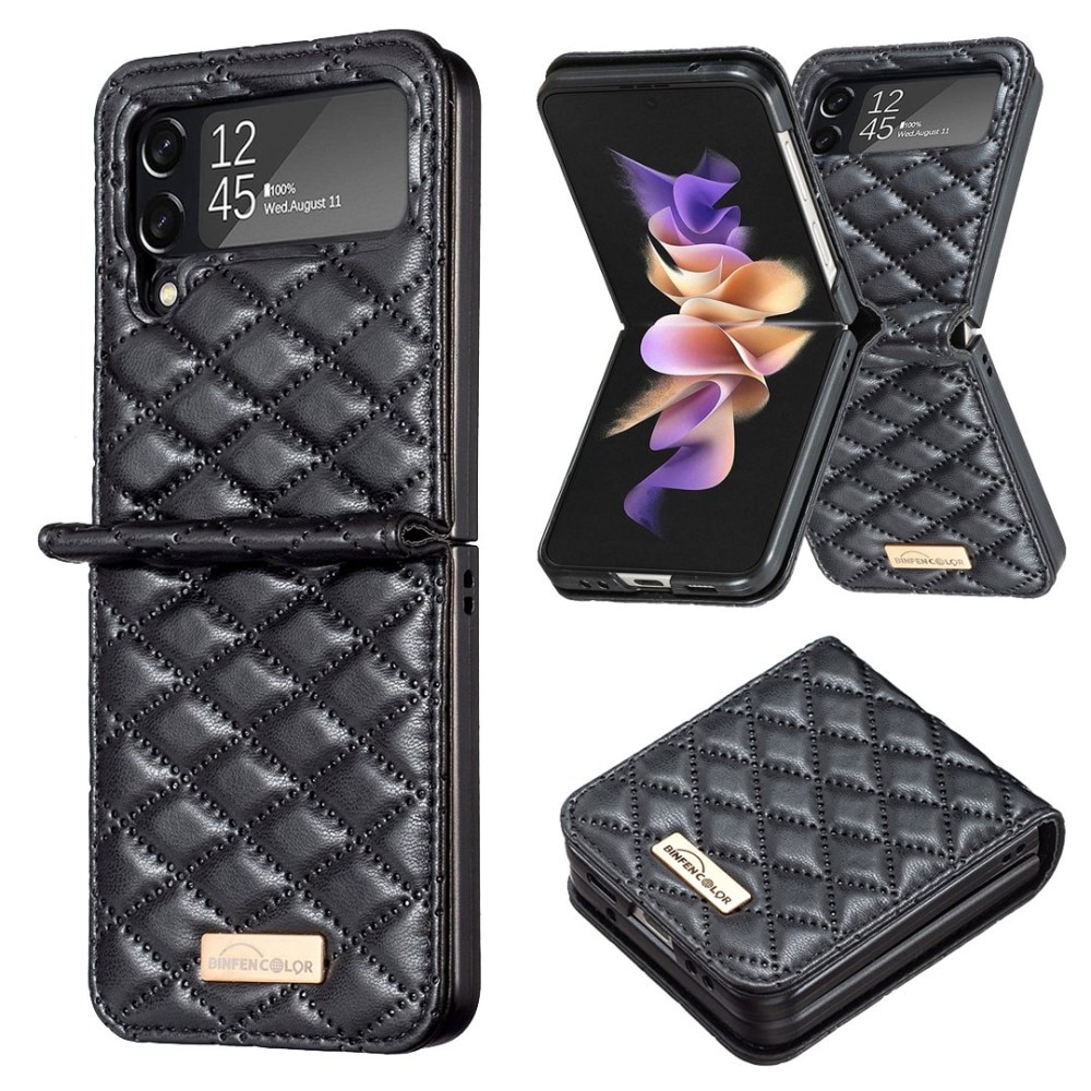 Samsung Galaxy Z Flip 3 Handytasche Quilted Schwarz