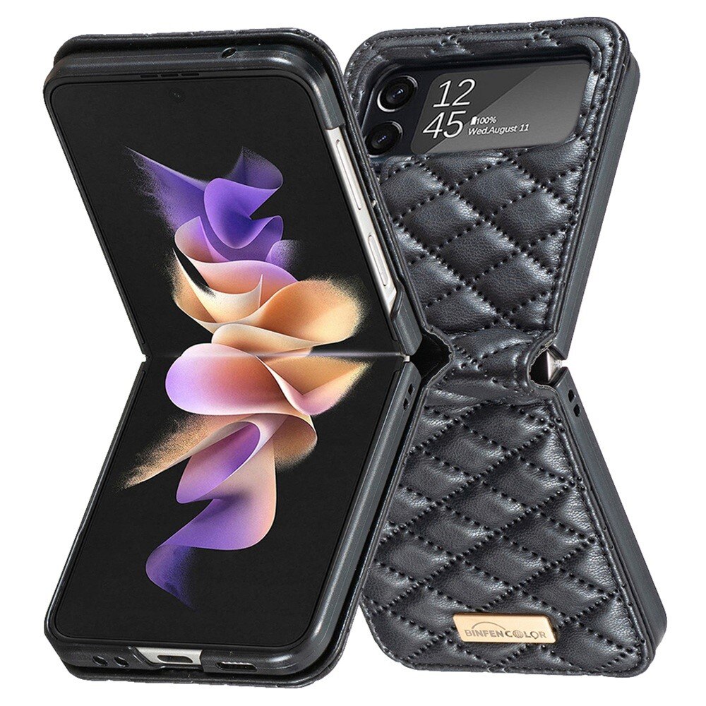 Samsung Galaxy Z Flip 3 Handytasche Quilted Schwarz