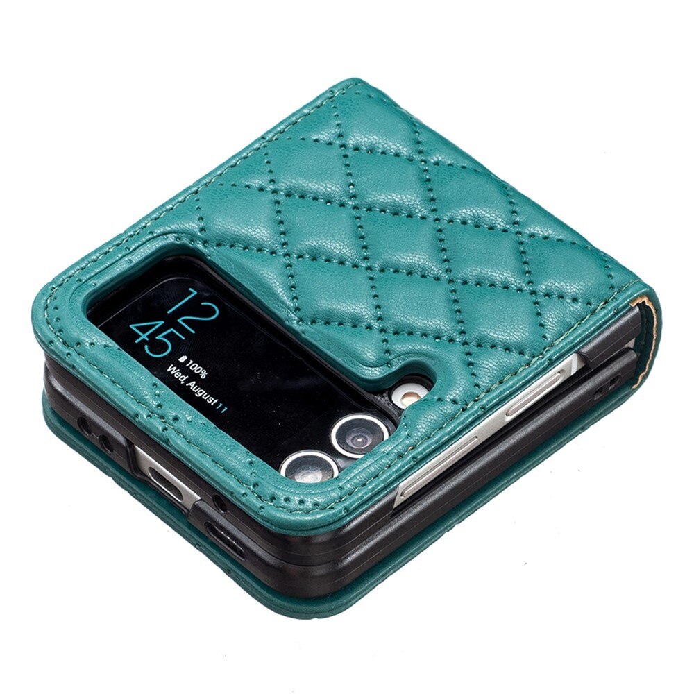 Samsung Galaxy Z Flip 3 Handytasche Quilted Grün