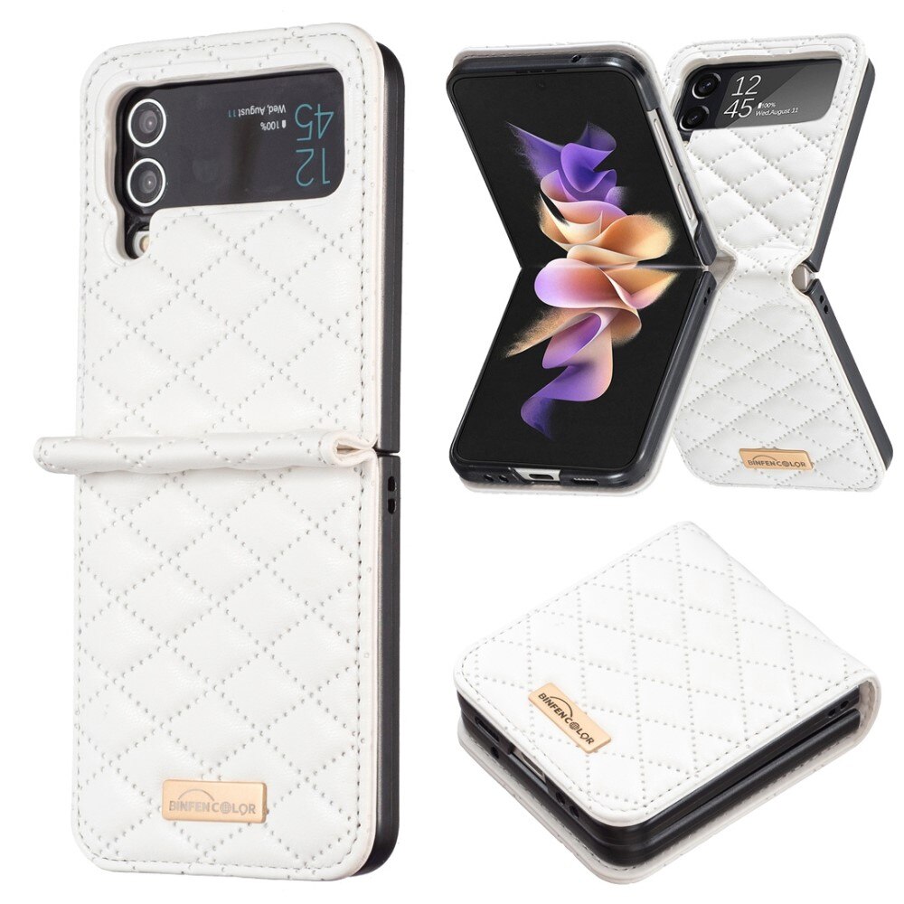 Samsung Galaxy Z Flip 3 Handytasche Quilted Weiß