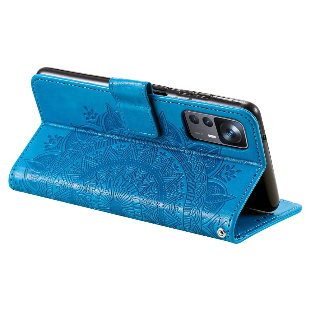 Xiaomi 12T/12T Pro Handytasche Mandala Blau