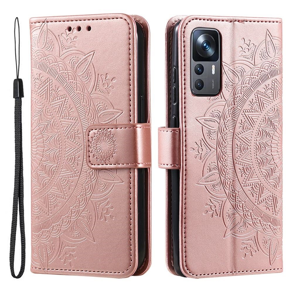 Xiaomi 12T/12T Pro Handytasche Mandala rosagold