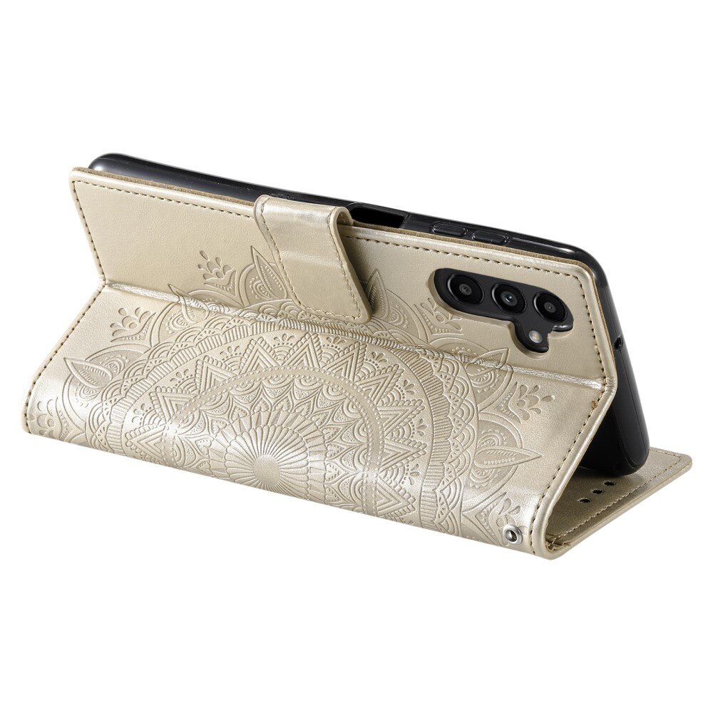 Samsung Galaxy A26 Handytasche Mandala Gold