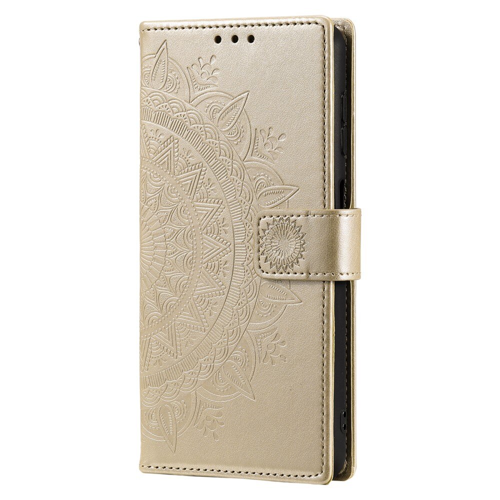Samsung Galaxy A26 Handytasche Mandala Gold