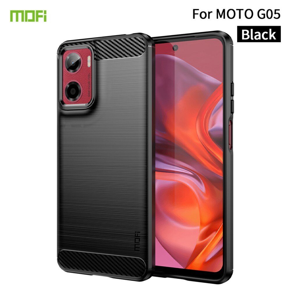 Motorola Moto E15 Hülle TPU Brushed Schwarz
