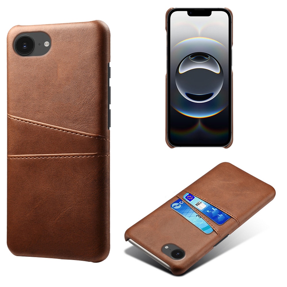 Card Slots Case iPhone 16e Braun