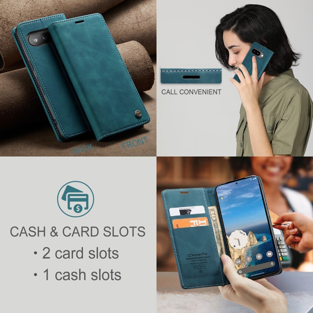 Slim Portemonnaie-Hülle Google Pixel 9a Blau