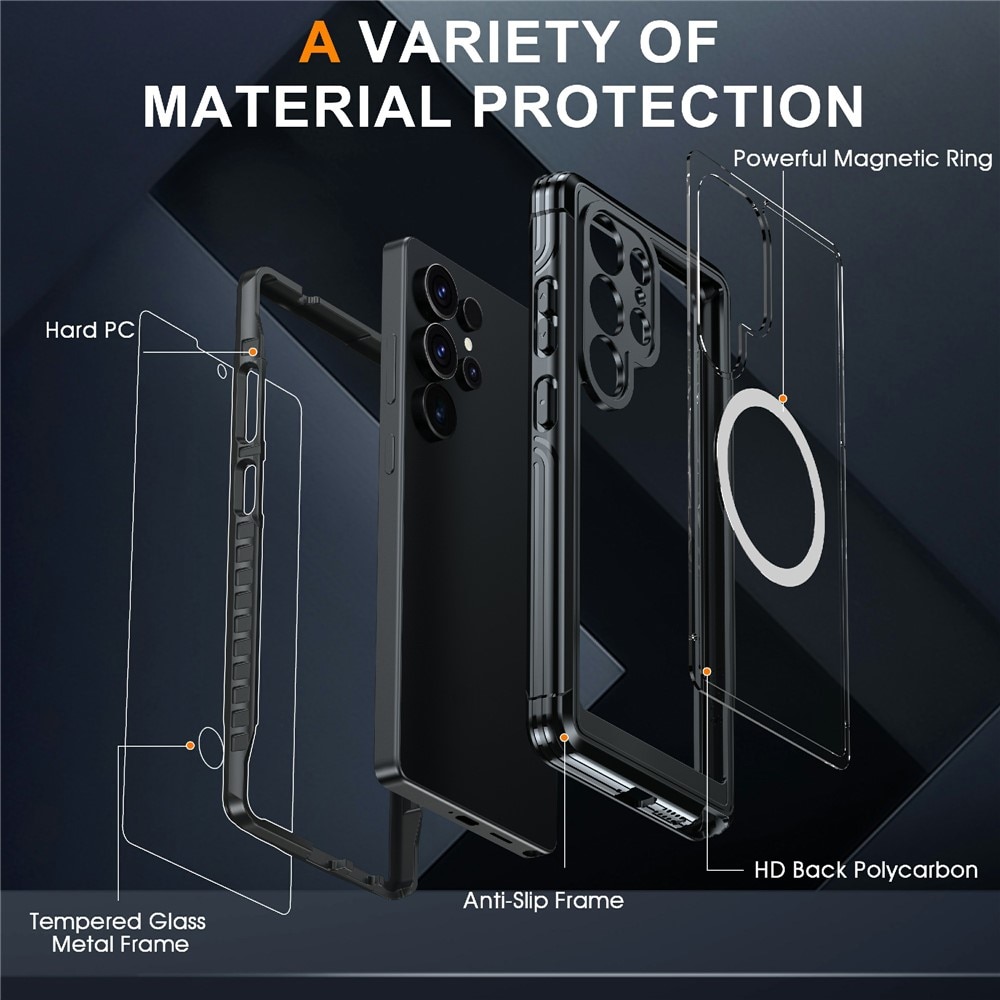 Samsung Galaxy S25 Ultra Premium Full Protection Case Black