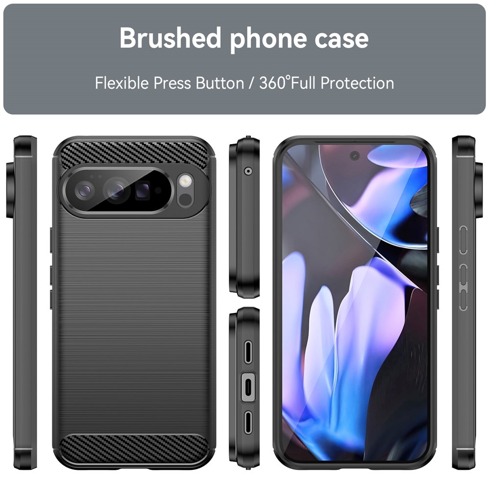 Google Pixel 10 Pro XL Hülle TPU Brushed Schwarz