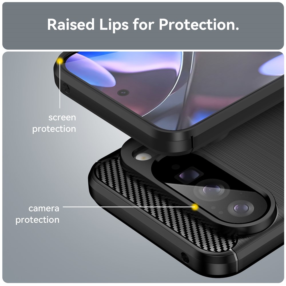 Google Pixel 10 Pro XL Hülle TPU Brushed Schwarz