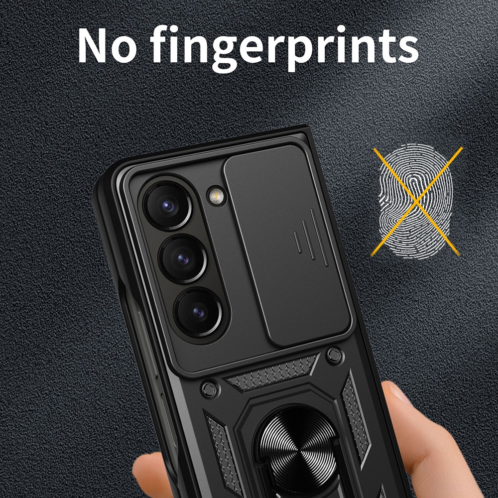 Samsung Galaxy Z Fold 7 Hybrid-Hülle Tech Ring+Kameraschutz schwarz