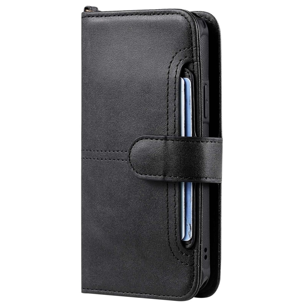 iPhone 14 Pro Magnet Leather Wallet Schwarz