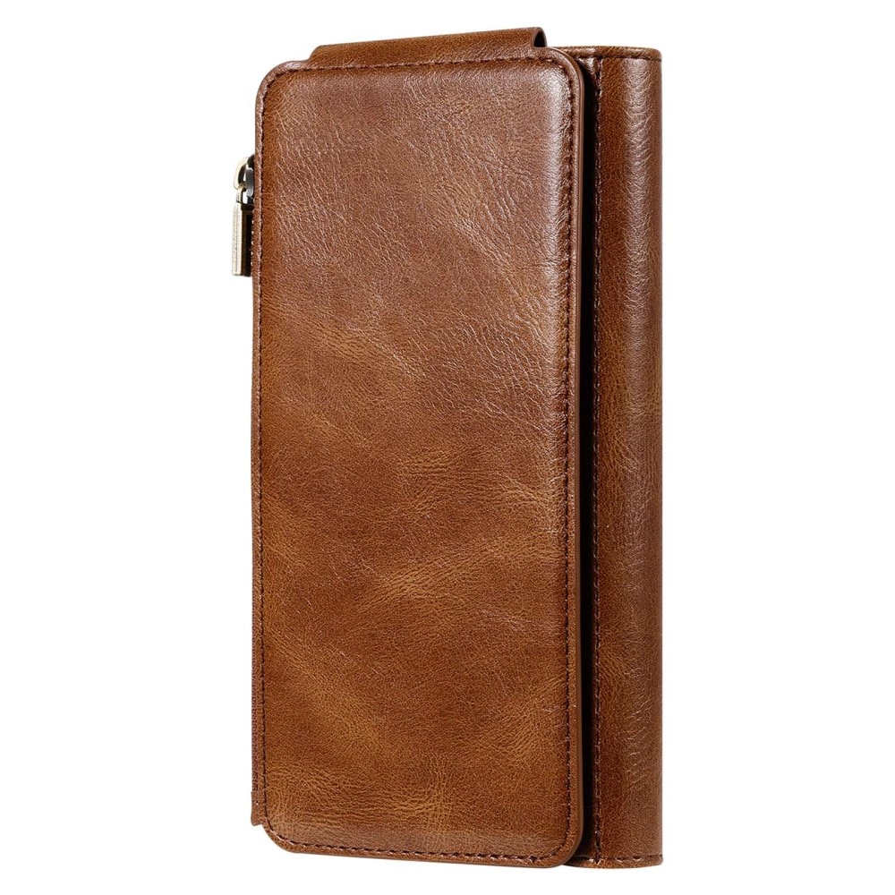 iPhone 14 Pro Magnet Leather Multi-Wallet Braun