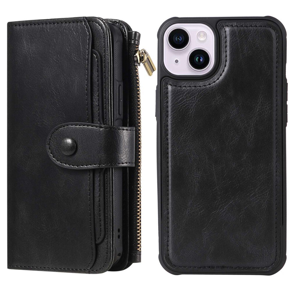 iPhone 14 Magnet Leather Multi-Wallet schwarz