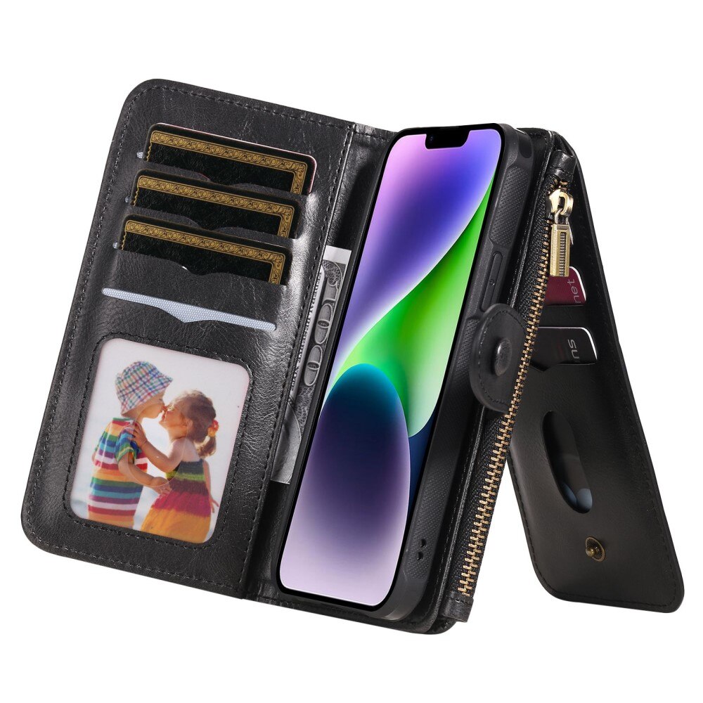 iPhone 14 Magnet Leather Multi-Wallet schwarz