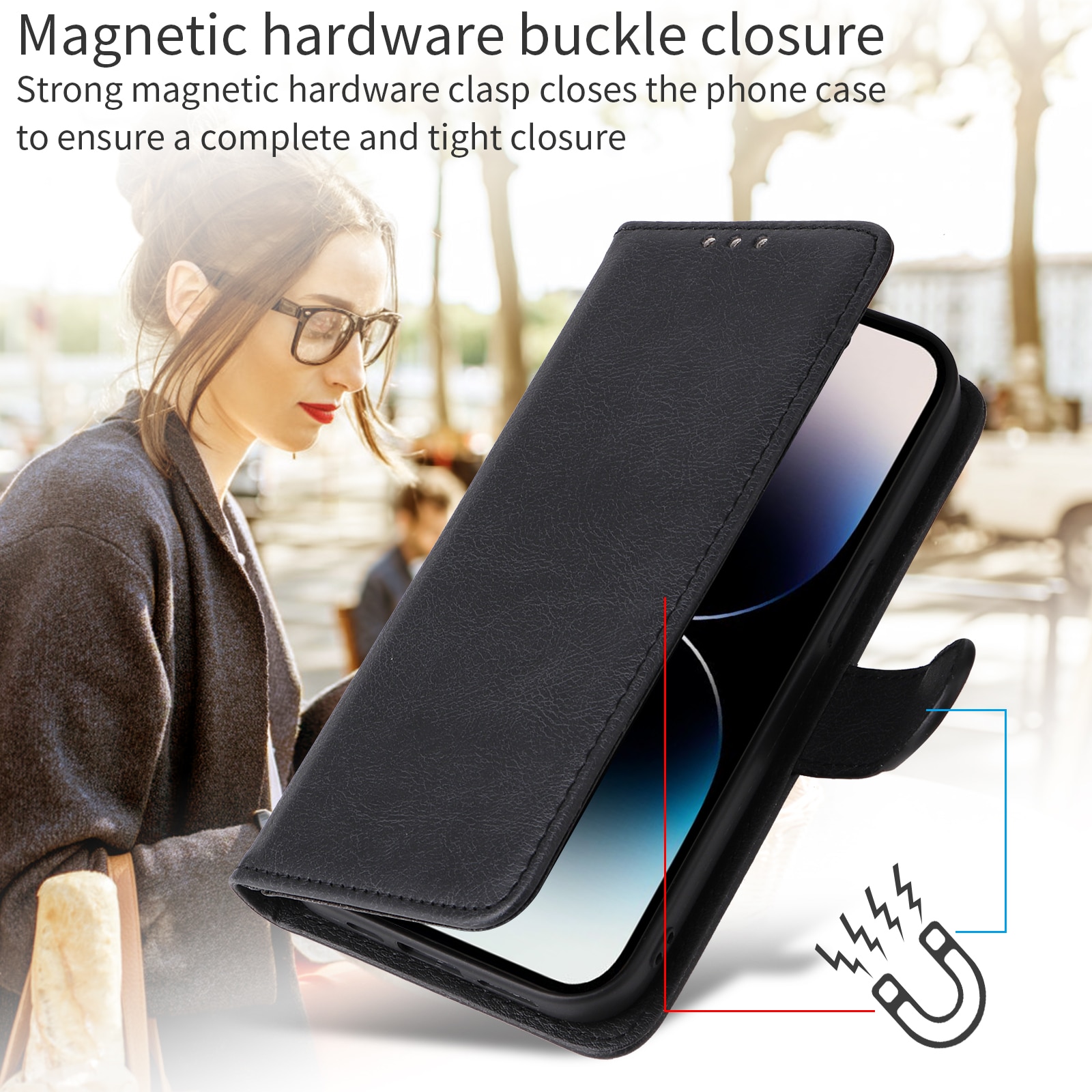 Samsung Galaxy A17 Magnetische Handytasche Schwarz