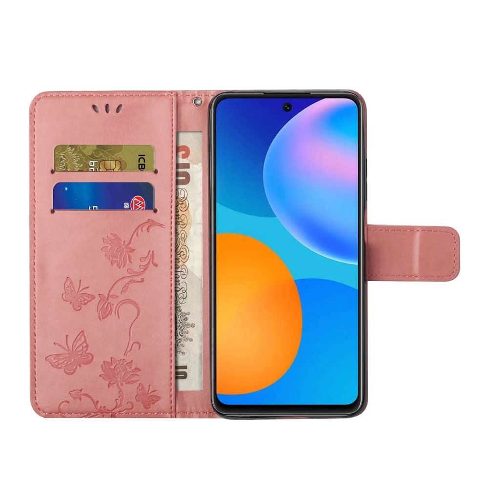 Xiaomi 12T/12T Pro Handyhülle mit Schmetterlingsmuster, rosa