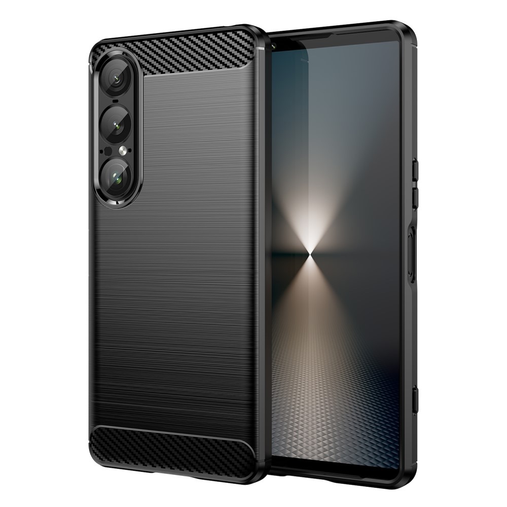 Sony Xperia 1 VII Hülle TPU Brushed Schwarz