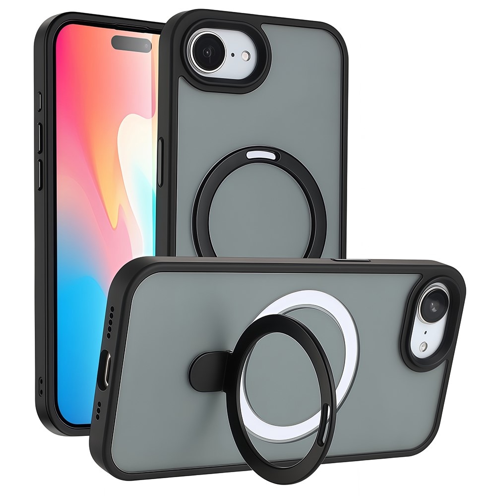 iPhone 16e Hybrid-Hülle MagSafe Ring Schwarz