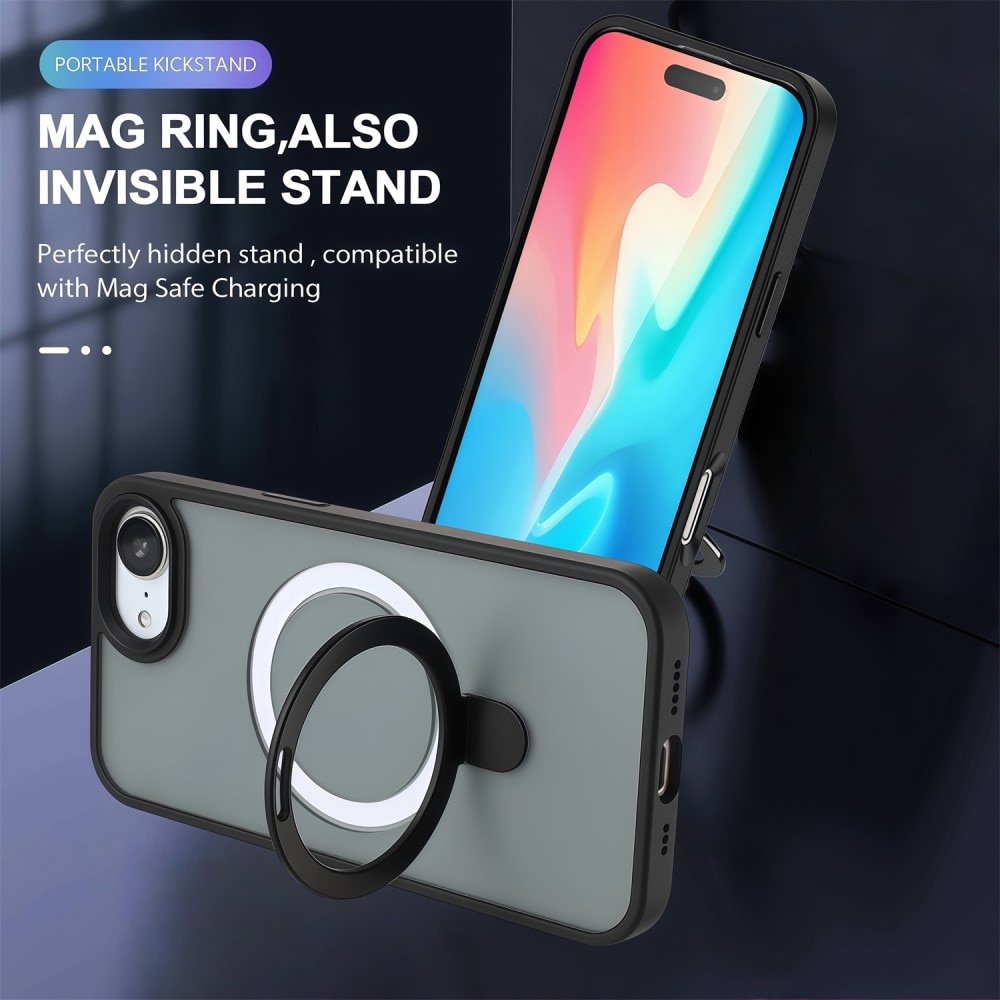 iPhone 16e Hybrid-Hülle MagSafe Ring Schwarz