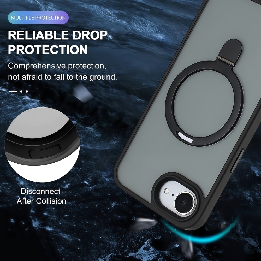 iPhone 16e Hybrid-Hülle MagSafe Ring Schwarz
