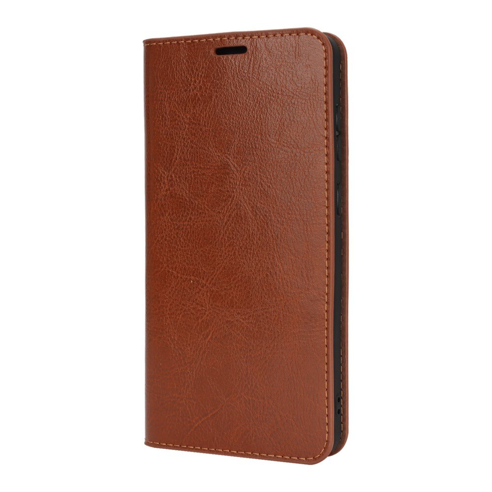 Samsung Galaxy S25 Edge Handytasche aus Echtem Leder Braun