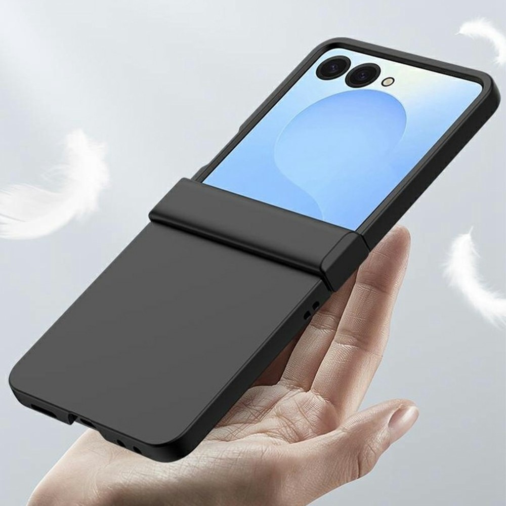 Samsung Galaxy Z Flip 7 Gummierte Hardcover Hinge Protection Schwarz