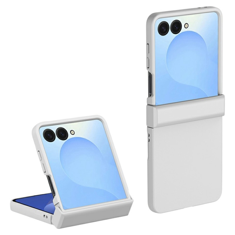 Samsung Galaxy Z Flip 7 Gummierte Hardcover Hinge Protection Weiß