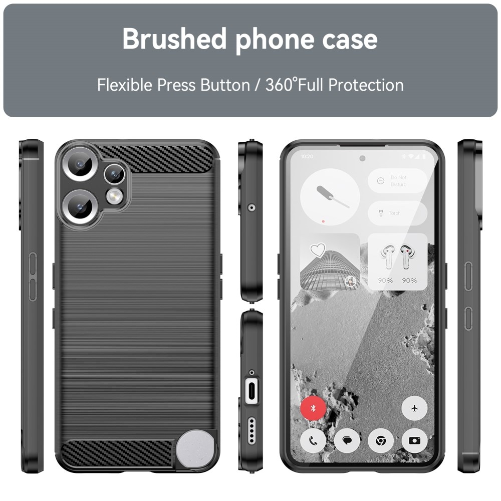 Nothing CMF Phone 2 Pro Hülle TPU Brushed Schwarz