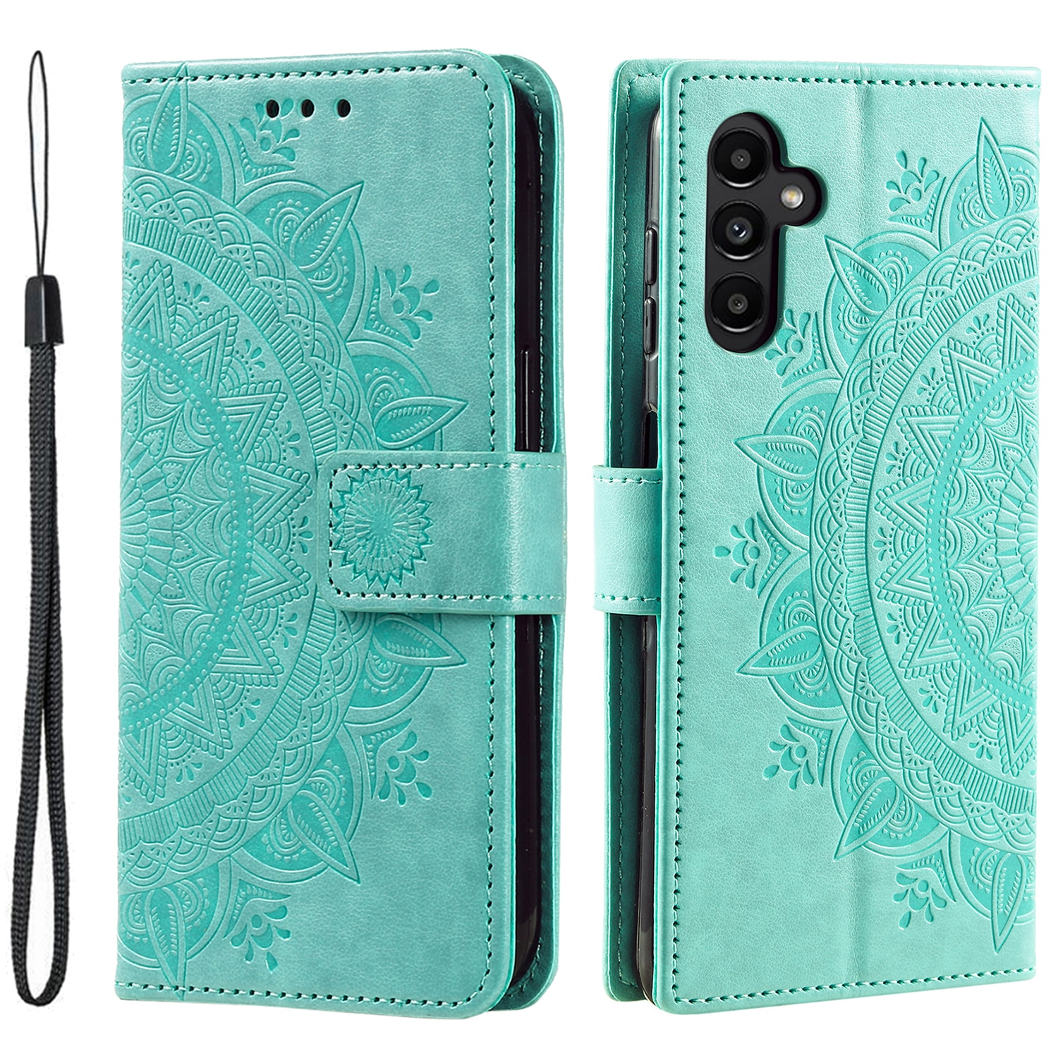 Samsung Galaxy A17 Handytasche Mandala Grün