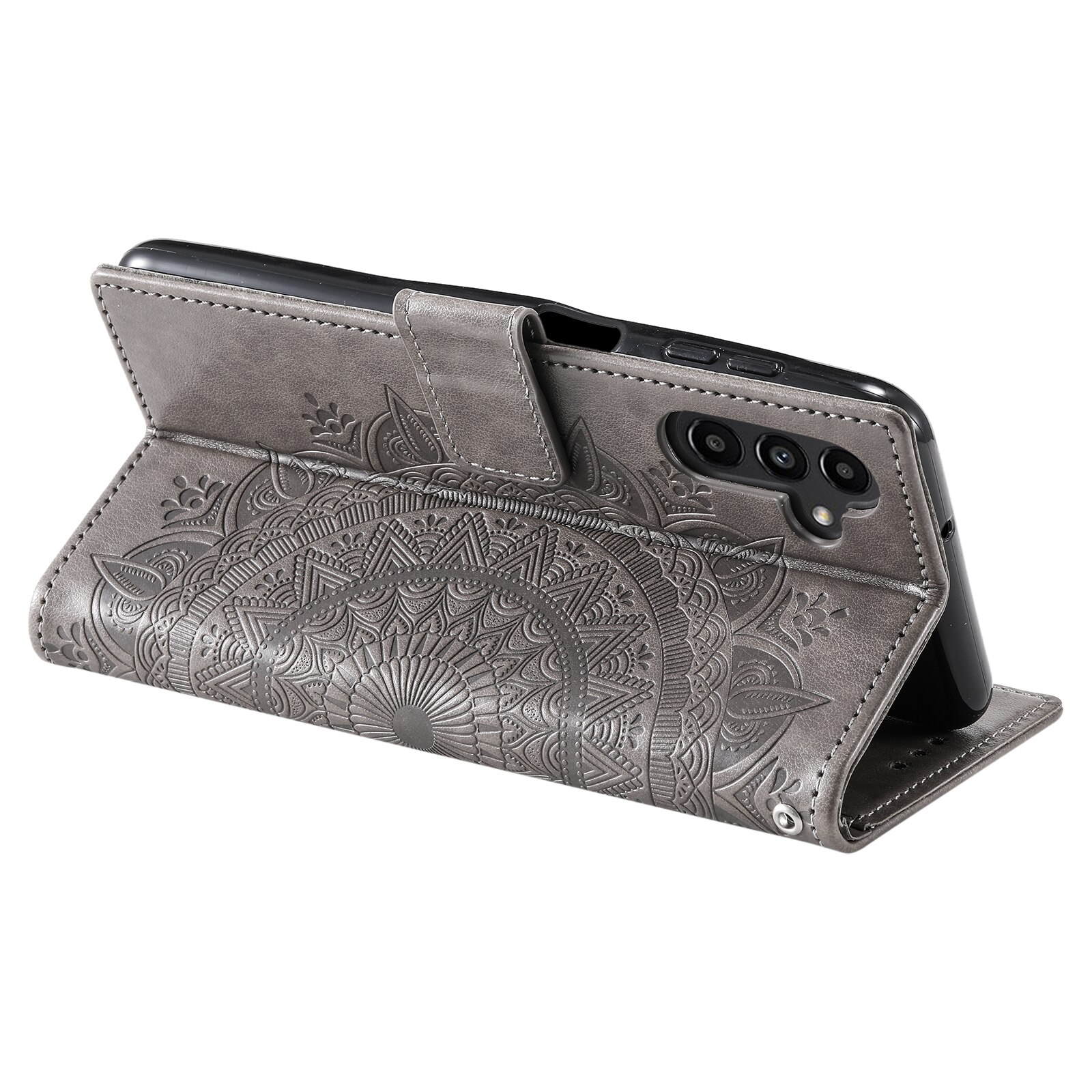Samsung Galaxy A17 Handytasche Mandala Grau