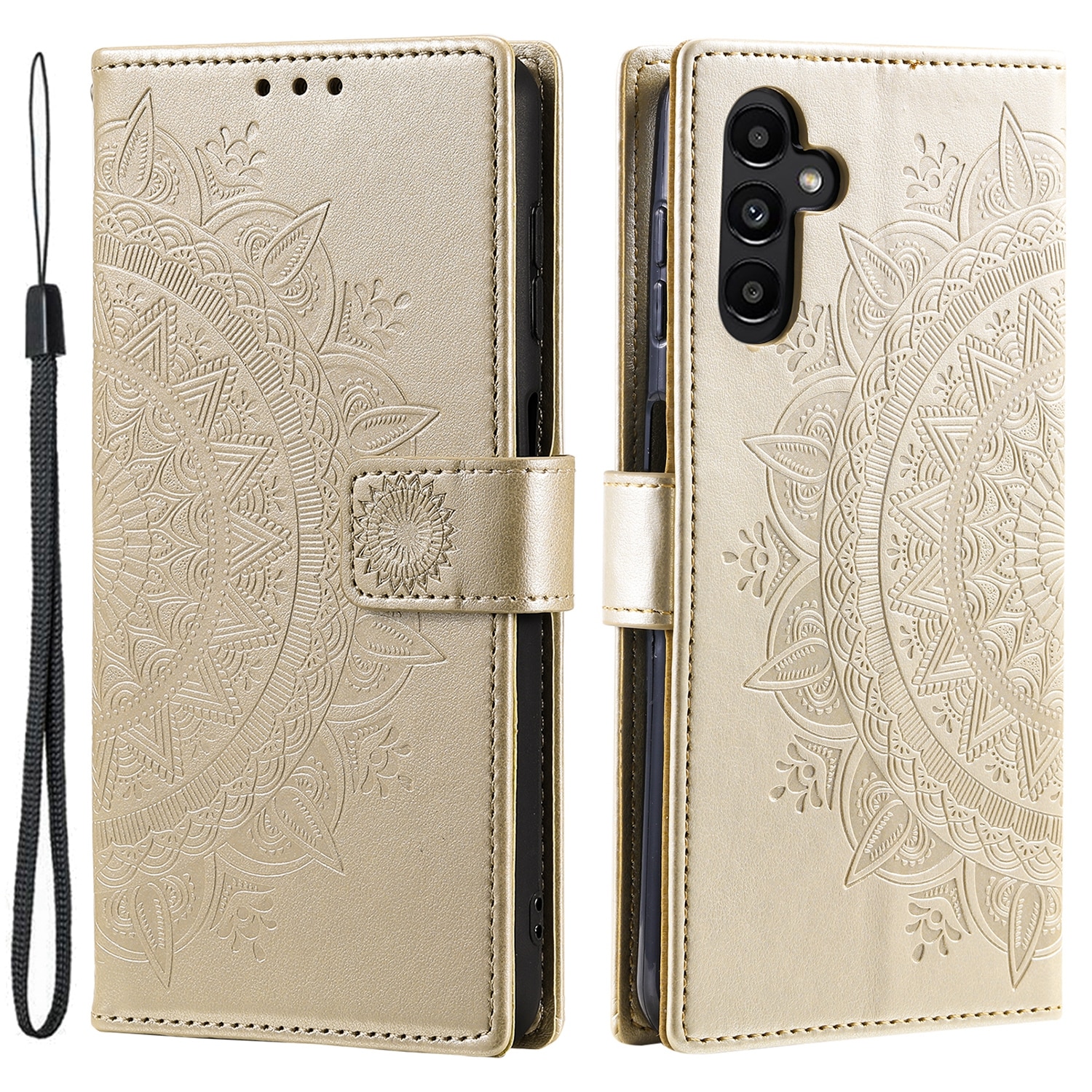 Samsung Galaxy A17 Handytasche Mandala Gold