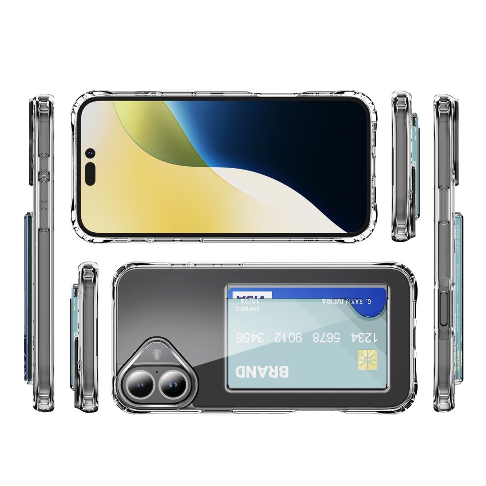 Hybrid-Hülle mit Kartenhalter iPhone 17 Transparent