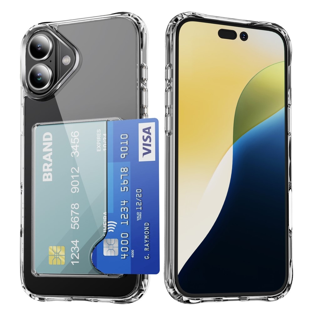 Hybrid-Hülle mit Kartenhalter iPhone 17 Transparent