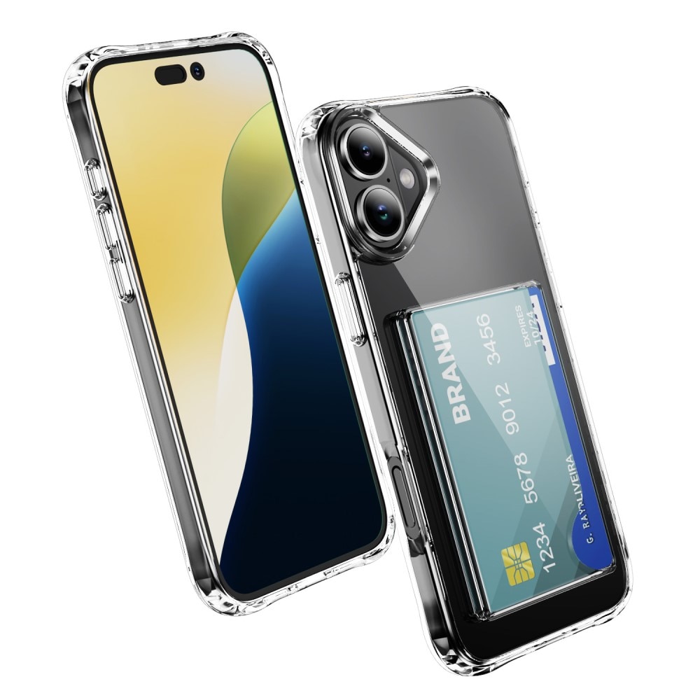 Hybrid-Hülle mit Kartenhalter iPhone 17 Transparent