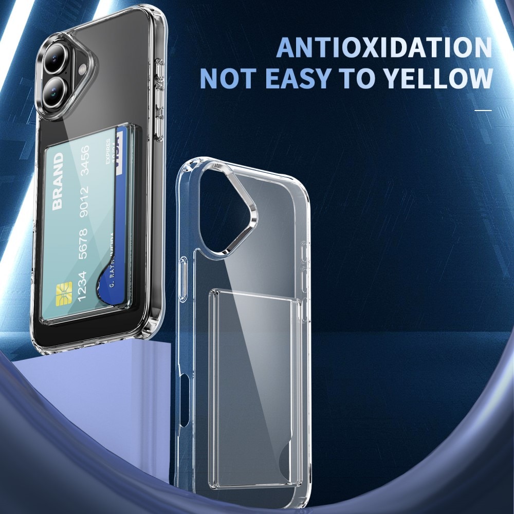 Hybrid-Hülle mit Kartenhalter iPhone 17 Transparent