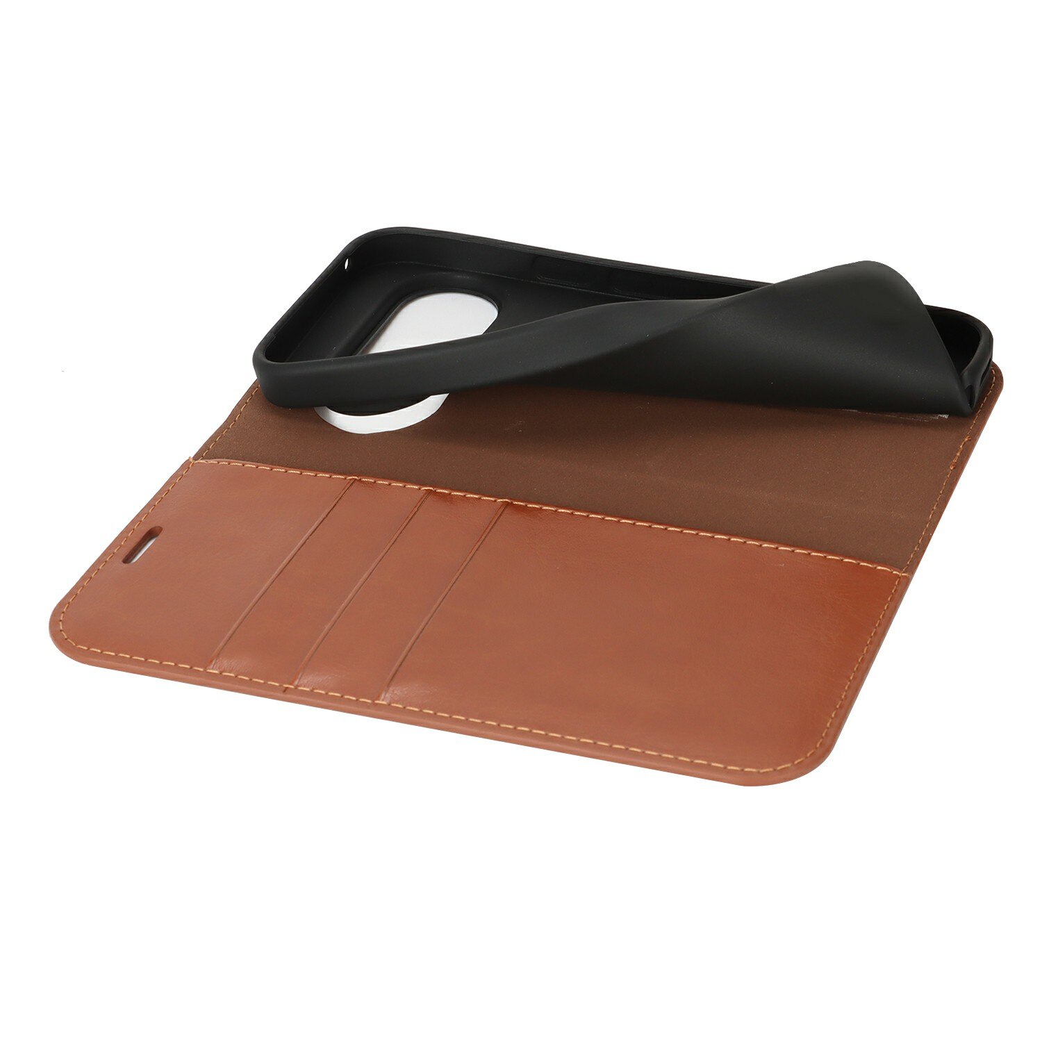 Google Pixel 10 Handytasche aus Echtem Leder Braun