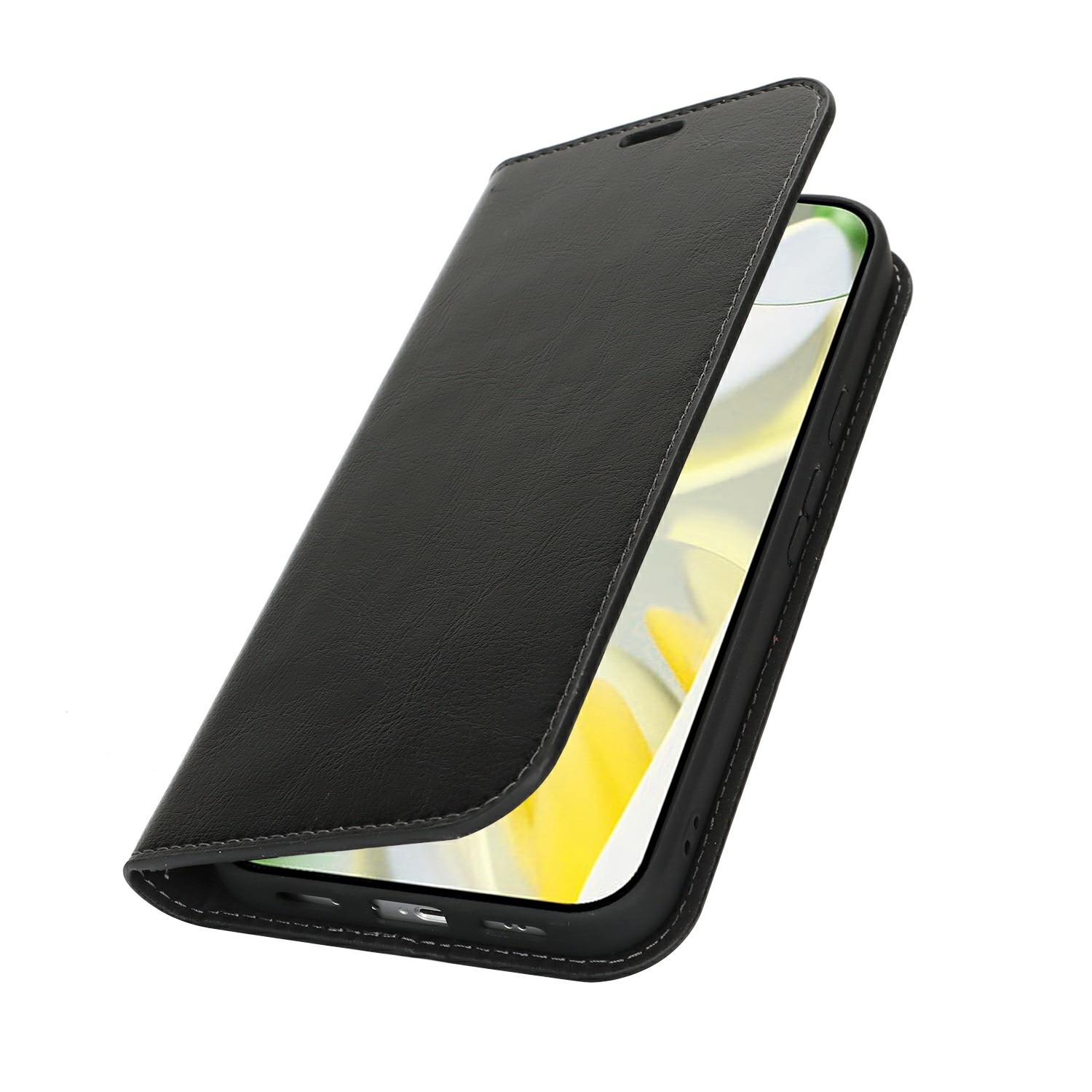 Google Pixel 10 Pro XL Handytasche aus Echtem Leder Schwarz