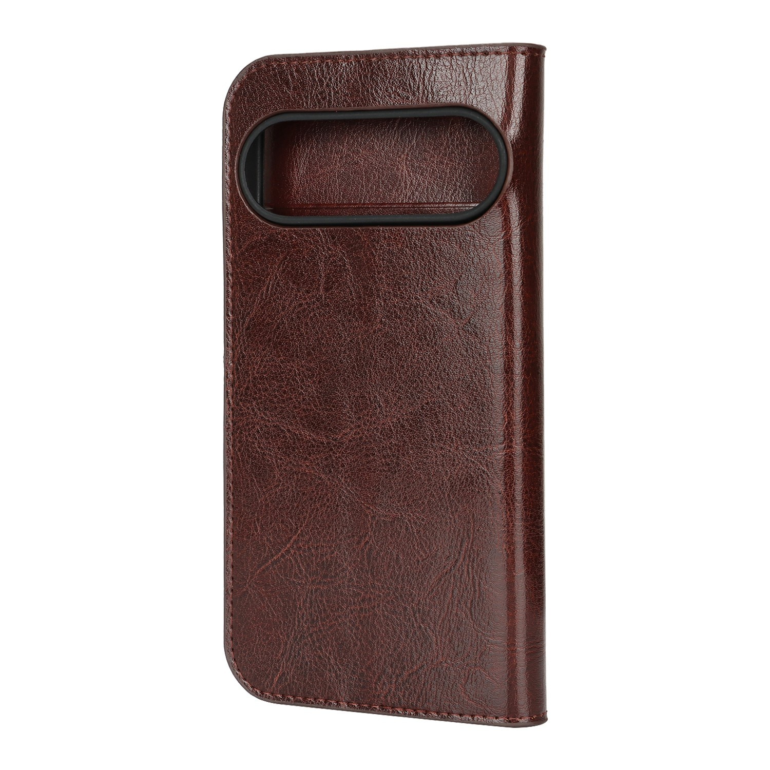 Google Pixel 10 Pro XL Handytasche aus Echtem Leder Dunkelbraun