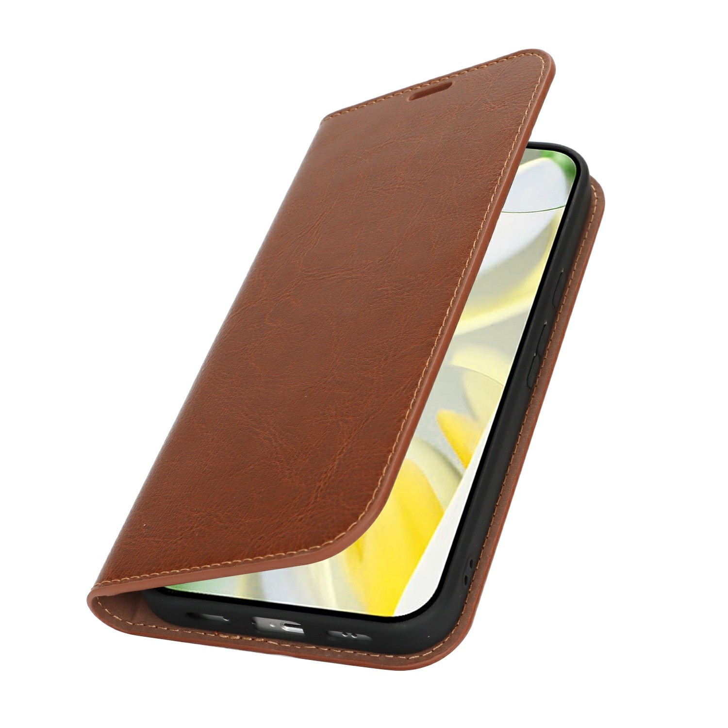 Google Pixel 10 Pro XL Handytasche aus Echtem Leder Braun