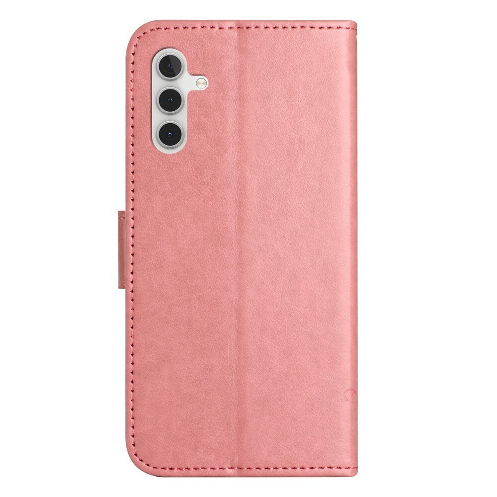 Samsung Galaxy A14 Handyhülle mit Schmetterlingsmuster, rosa