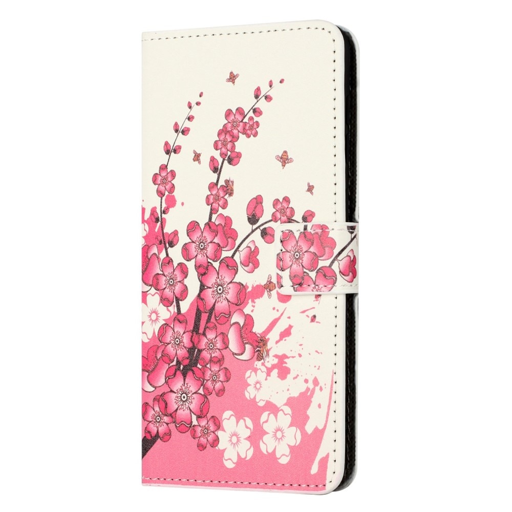 Samsung Galaxy A14 Portemonnaie-Hülle Kirschblüten