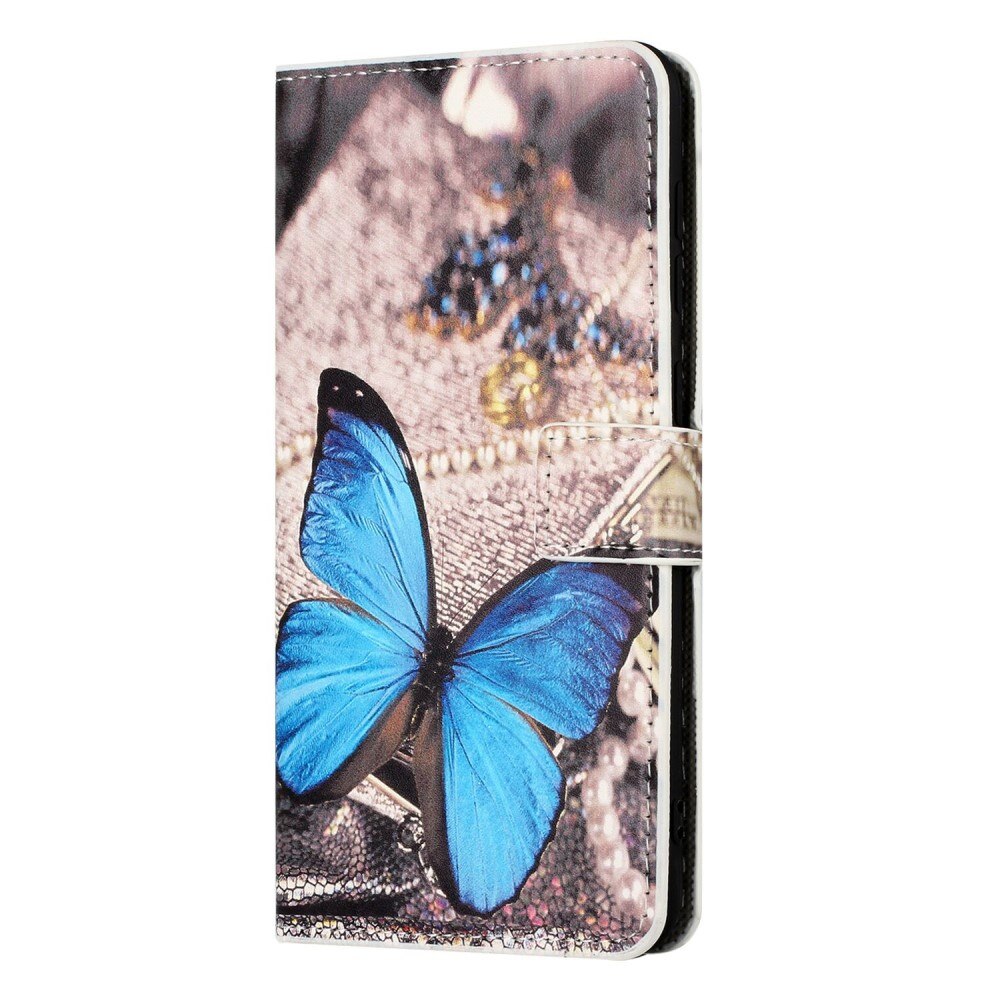 Samsung Galaxy A14 Portemonnaie-Hülle blauer Schmetterling